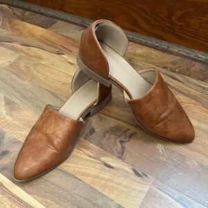 Catherine Malandrino Brown Cognac Leather Loafers